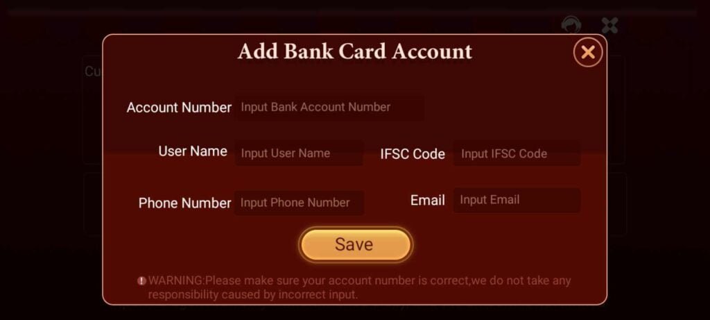 add bank account game 3f