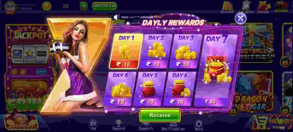 daily rewards in slots crazy